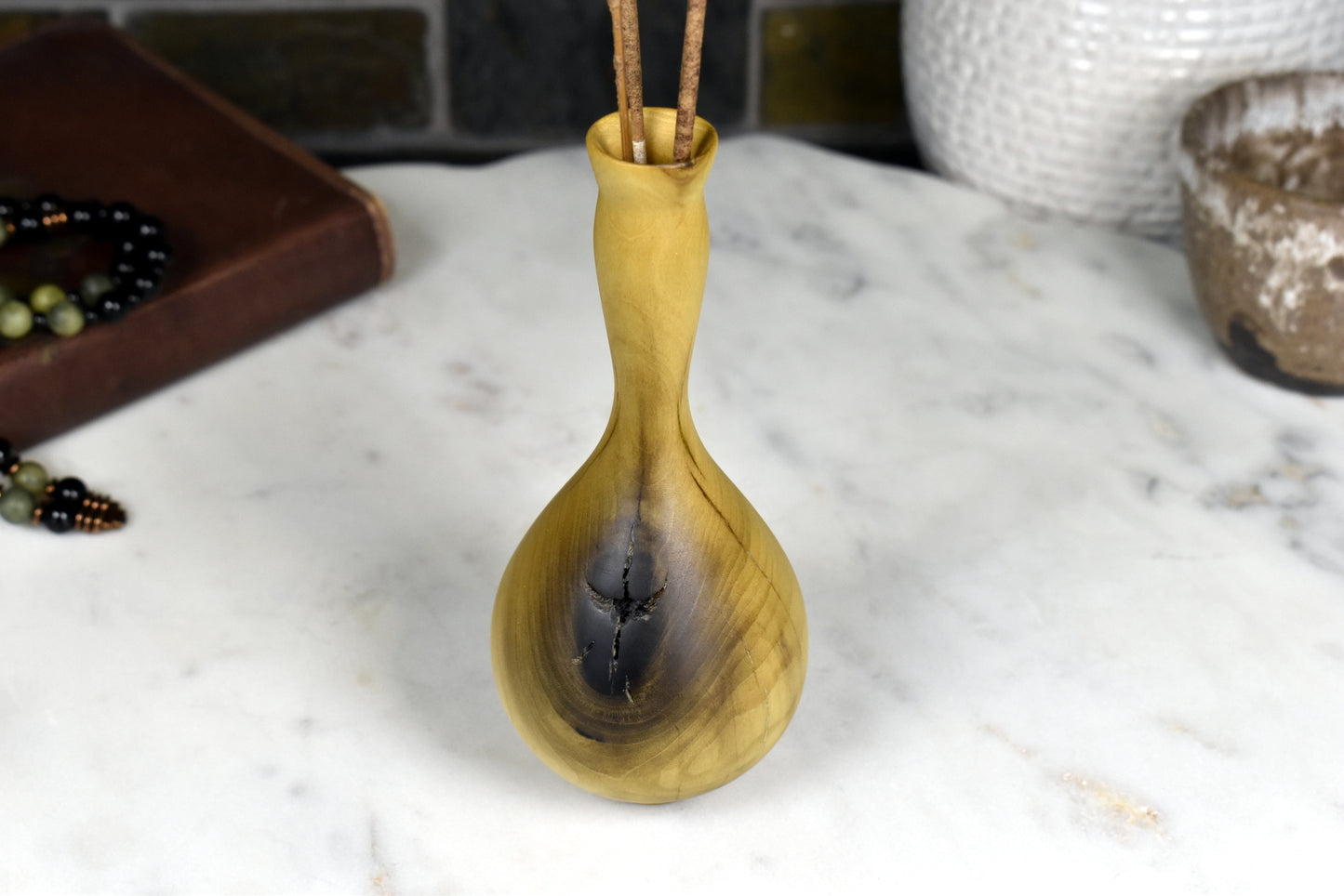 Tulip Poplar Vase, Incense Holder