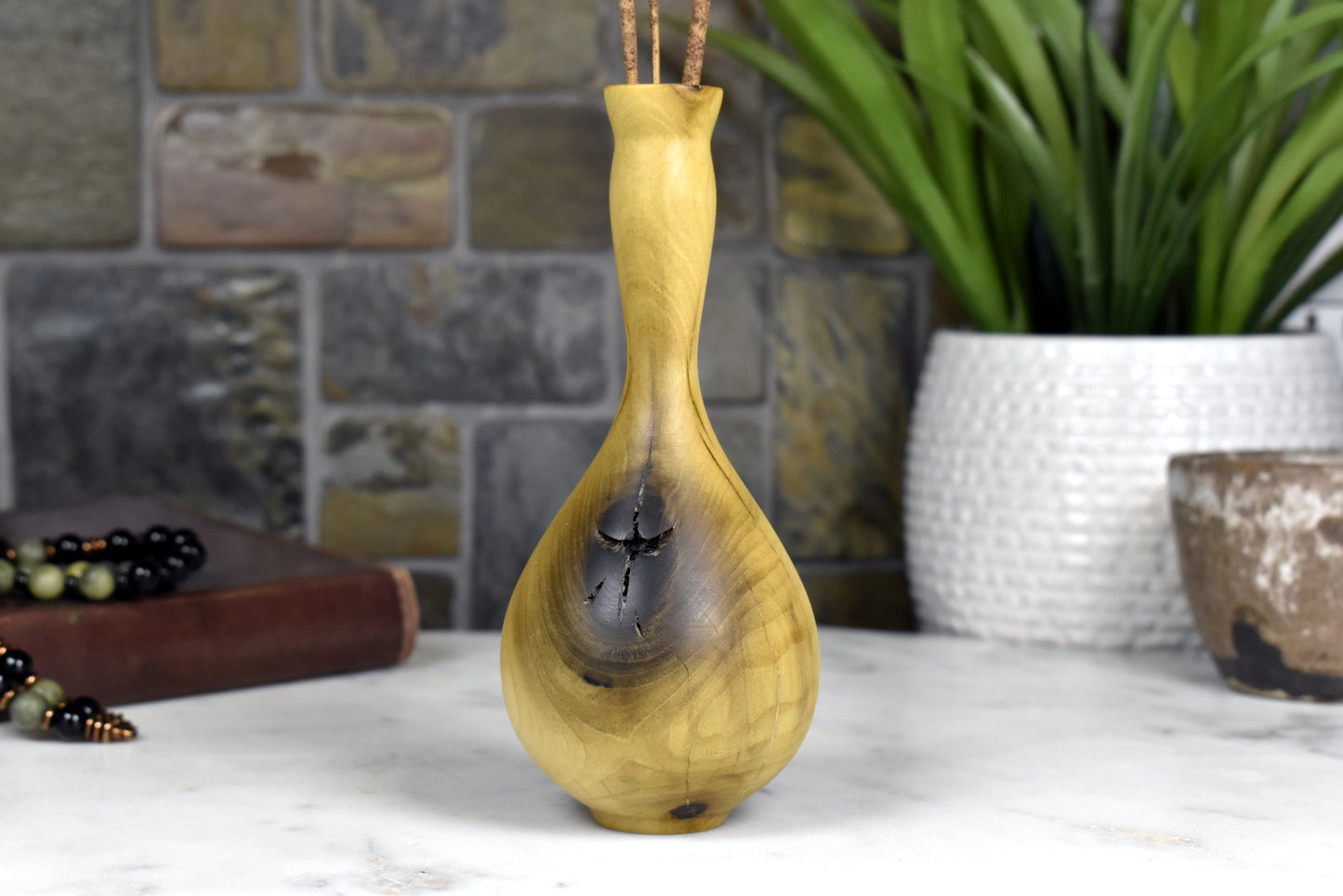 Tulip Poplar Vase, Incense Holder